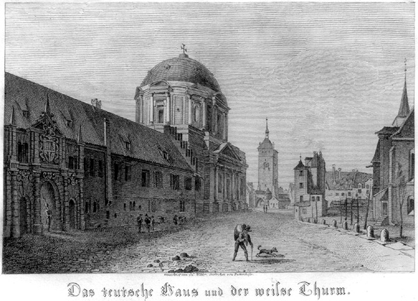 St. Elisabethkirche Nürnberg mit der alten Deutschordenskommende