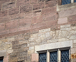 Nürnberg, Nassauerhaus, Mauerdetail